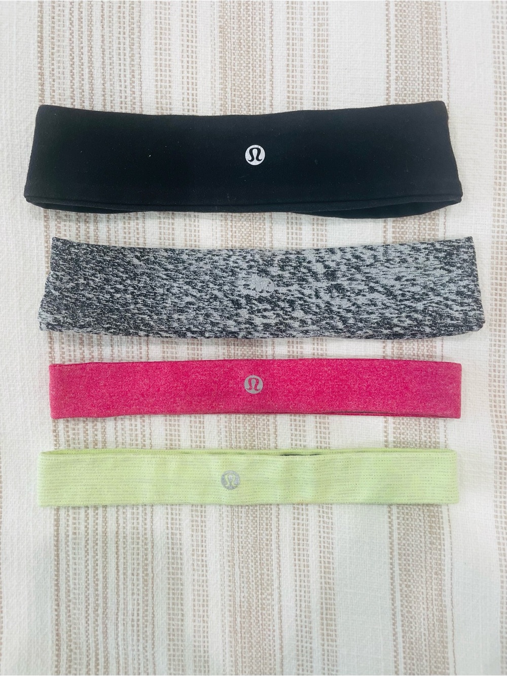 lululemon athletica Headbands - Black, Gray, Pink, Neon yellow